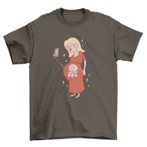 Baby selfie pregnancy t-shirt designes