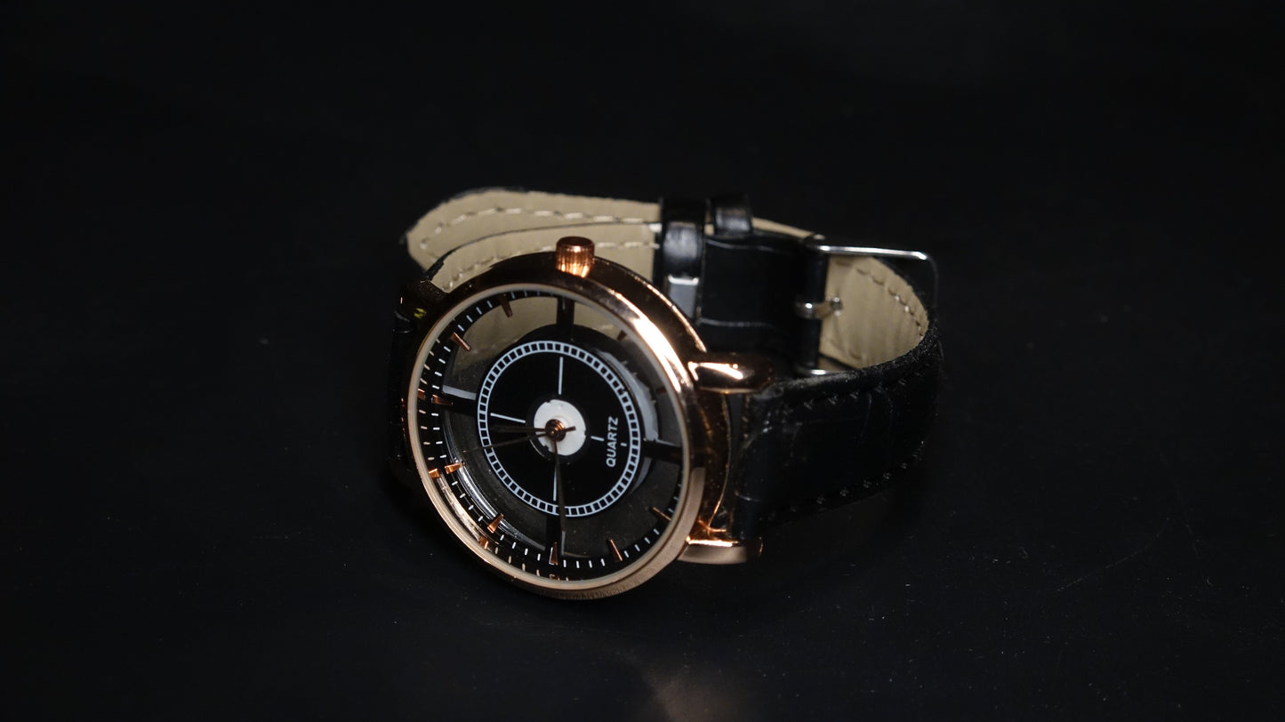 Women's Small, Black and Copper toned Wristwatch — Free Shipping