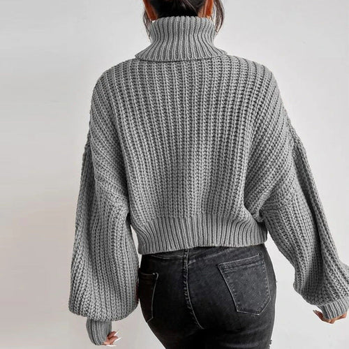 Autumn And Winter Fashion Fall Shoulder Long Sleeve Knitted Loose Pull