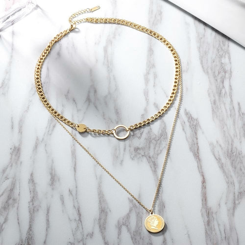 Coin Layered Necklace