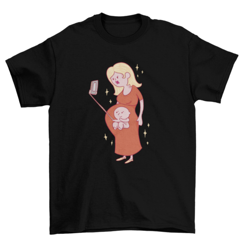 Baby selfie pregnancy t-shirt designes