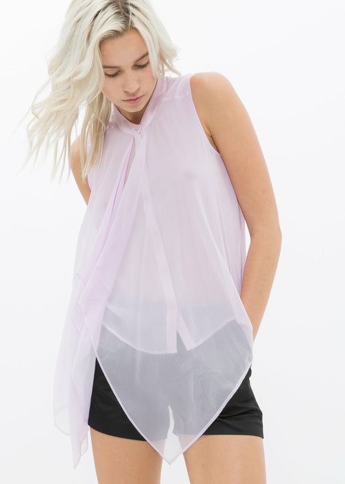 100% Silk Drape Blouse Top